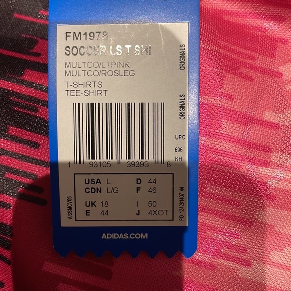 NWT ADIDAS LONG SLEEVES TEE
SHIRT SOCCER COLLAR BLOUSE CREW NECK - Picture 9 of 9